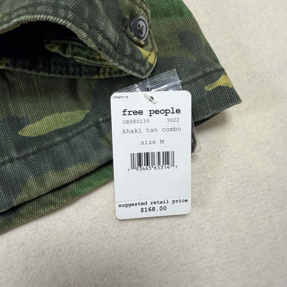Free People Jacket Size M Seize The Day Military Utility Field Camo Green - Picture 6 of 10
